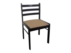 Juego de 4 Sillas de comedor madera maciza caucho terciopelo marrón ES257948