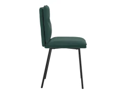 Juego de 4 sillas de comedor de terciopelo verde oscuro