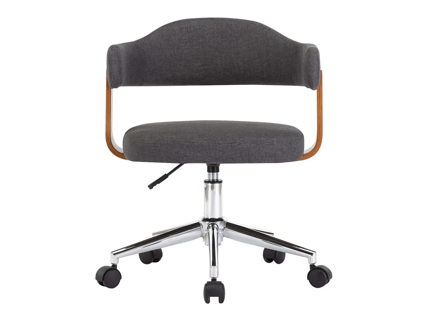 Juego de 2 Sillas de comedor girartorias madera curvada y tela gris ES130290