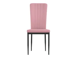Juego de 4 sillas de comedor de terciopelo rosa