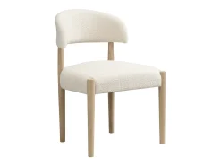 Juego de 2 sillas de comedor de madera maciza - 58 x 58 x 78 cm - estilo moderno - transpirable - acabado rizado - natural