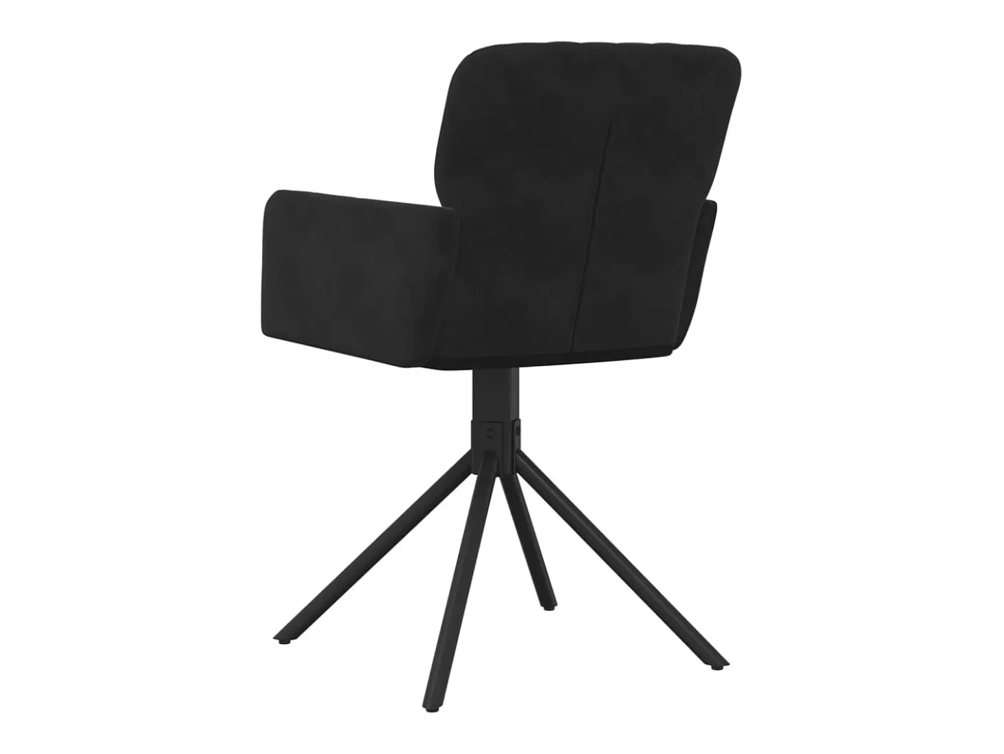 Juego de 2 sillas de comedor giratorias de terciopelo negro