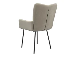 Juego de 2 sillas de comedor en terciopelo gris claro
