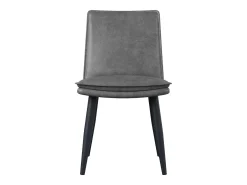 Juego de 6 sillas de comedor, PU gris, con asientos acolchados de doble capa - para comedores y salas de estar