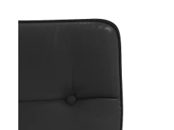 Juego de 4 sillas de comedor de piel sintética negra