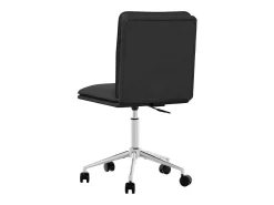 Juego de 4 sillas de comedor de piel sintética negra