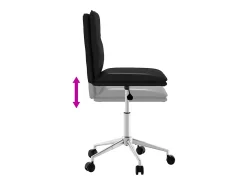 Juego de 4 sillas de comedor de piel sintética negra
