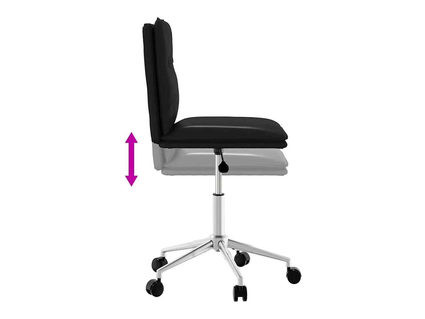 Juego de 4 sillas de comedor de piel sintética negra