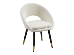 Juego de 6 sillas de comedor - 59 x 59 x 77,5 cm - para comedores/salones/cafeterías - Estilo moderno - terciopelo - beige