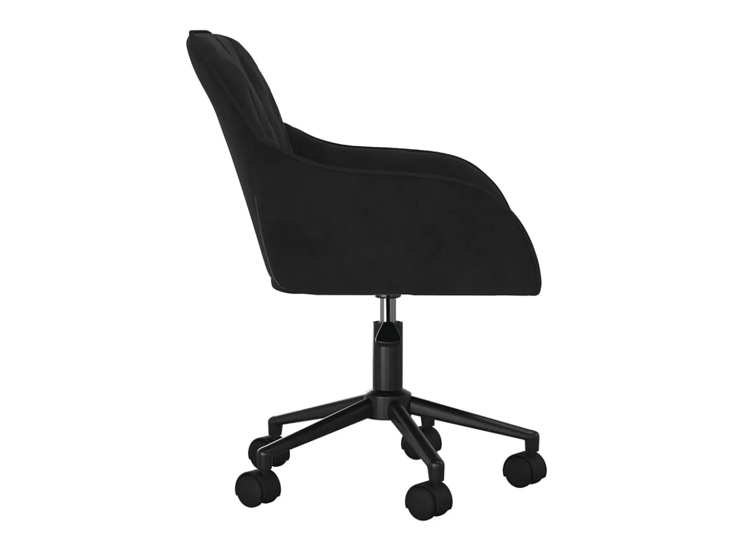 Juego de 2 sillas de comedor giratorias de terciopelo negro