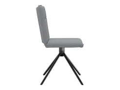 Juego de 2 sillas de comedor de tela gris claro