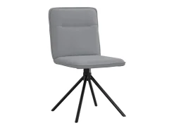 Juego de 2 sillas de comedor de tela gris claro