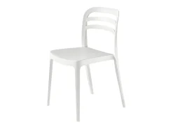 Juego de 4 sillas de comedor blancas "Guapa" en polipropileno cm 50x51 82h