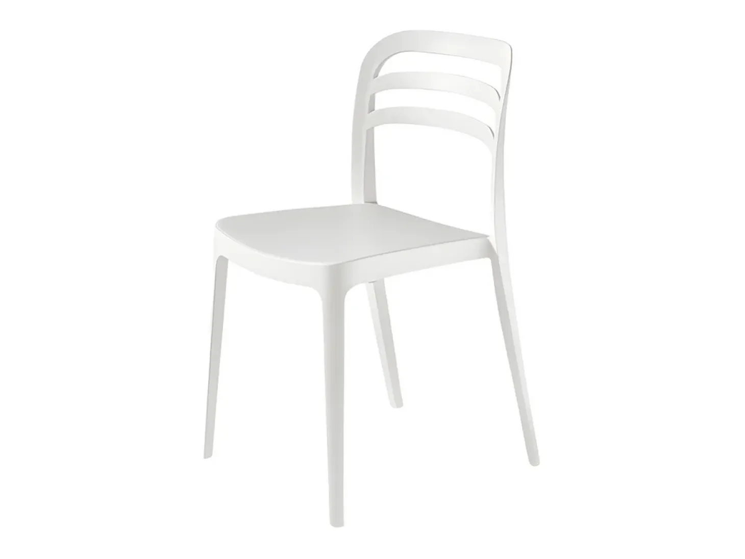 Juego de 4 sillas de comedor blancas "Guapa" en polipropileno cm 50x51 82h