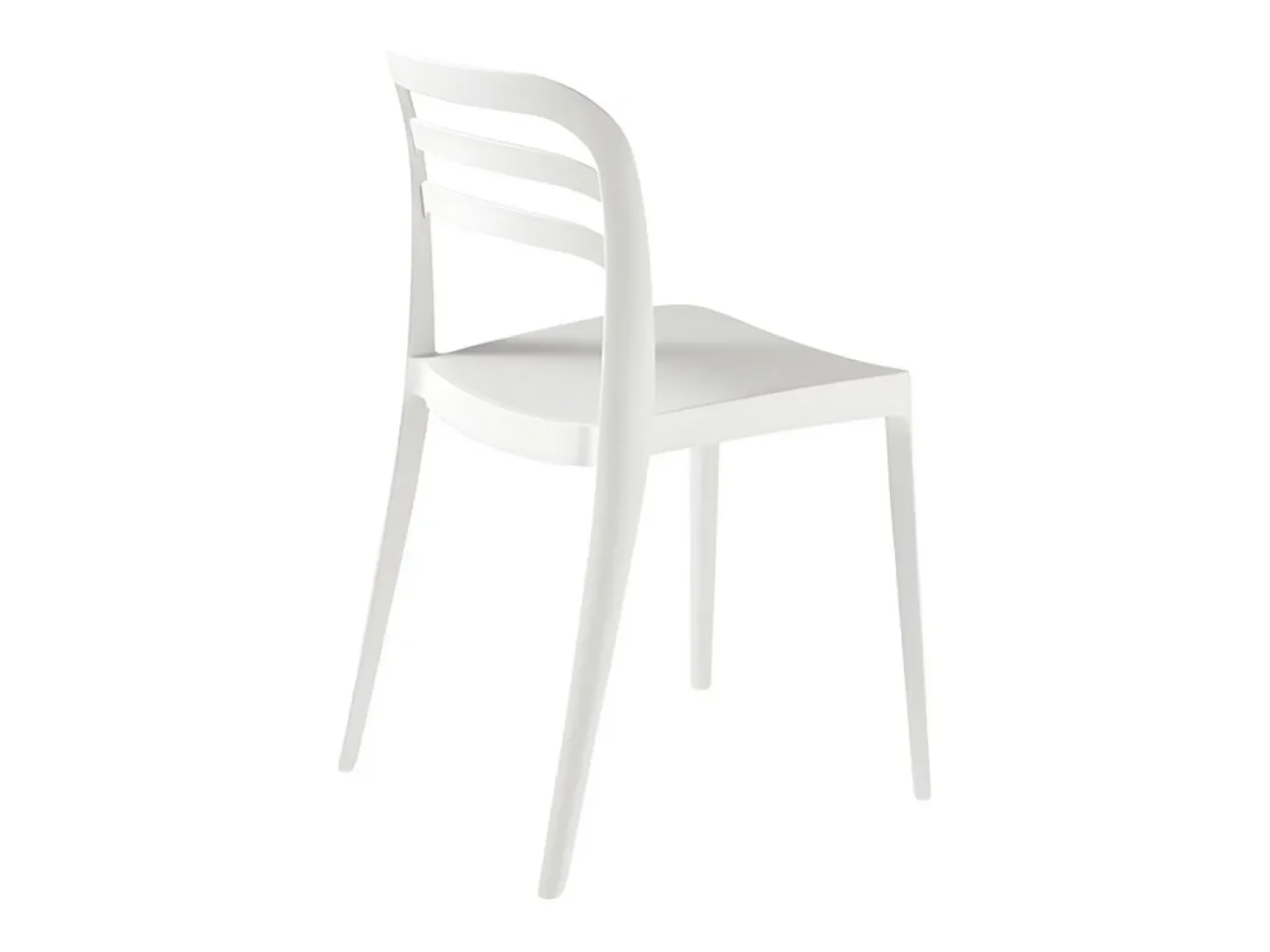 Juego de 4 sillas de comedor blancas "Guapa" en polipropileno cm 50x51 82h