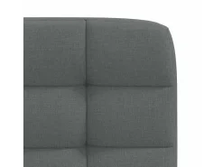 Juego de 4 sillas de comedor de tela gris oscuro