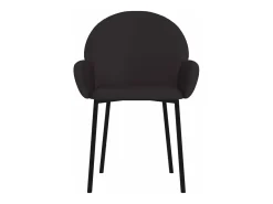 Juego de 2 Sillas de comedor cuero sintético negro ES949469