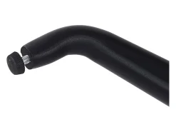 Juego de 2 sillas de comedor giratorias con respaldo y estructura de metal negro - terciopelo gris