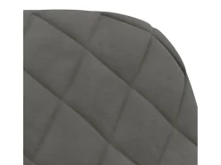 Juego de 2 sillas de comedor giratorias de terciopelo gris oscuro