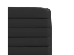 Juego de 2 sillas de comedor de piel sintética negra