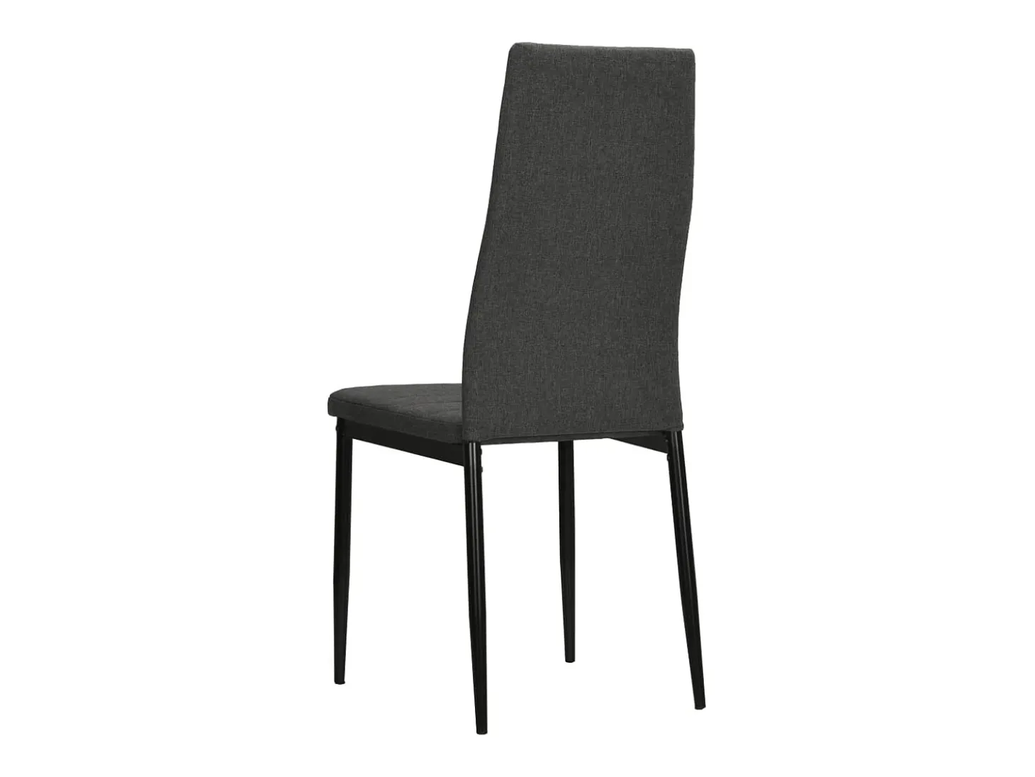 Juego de 6 sillas de comedor de tela gris oscuro
