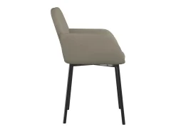Juego de 2 sillas de comedor en terciopelo gris claro