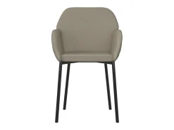 Juego de 2 sillas de comedor en terciopelo gris claro