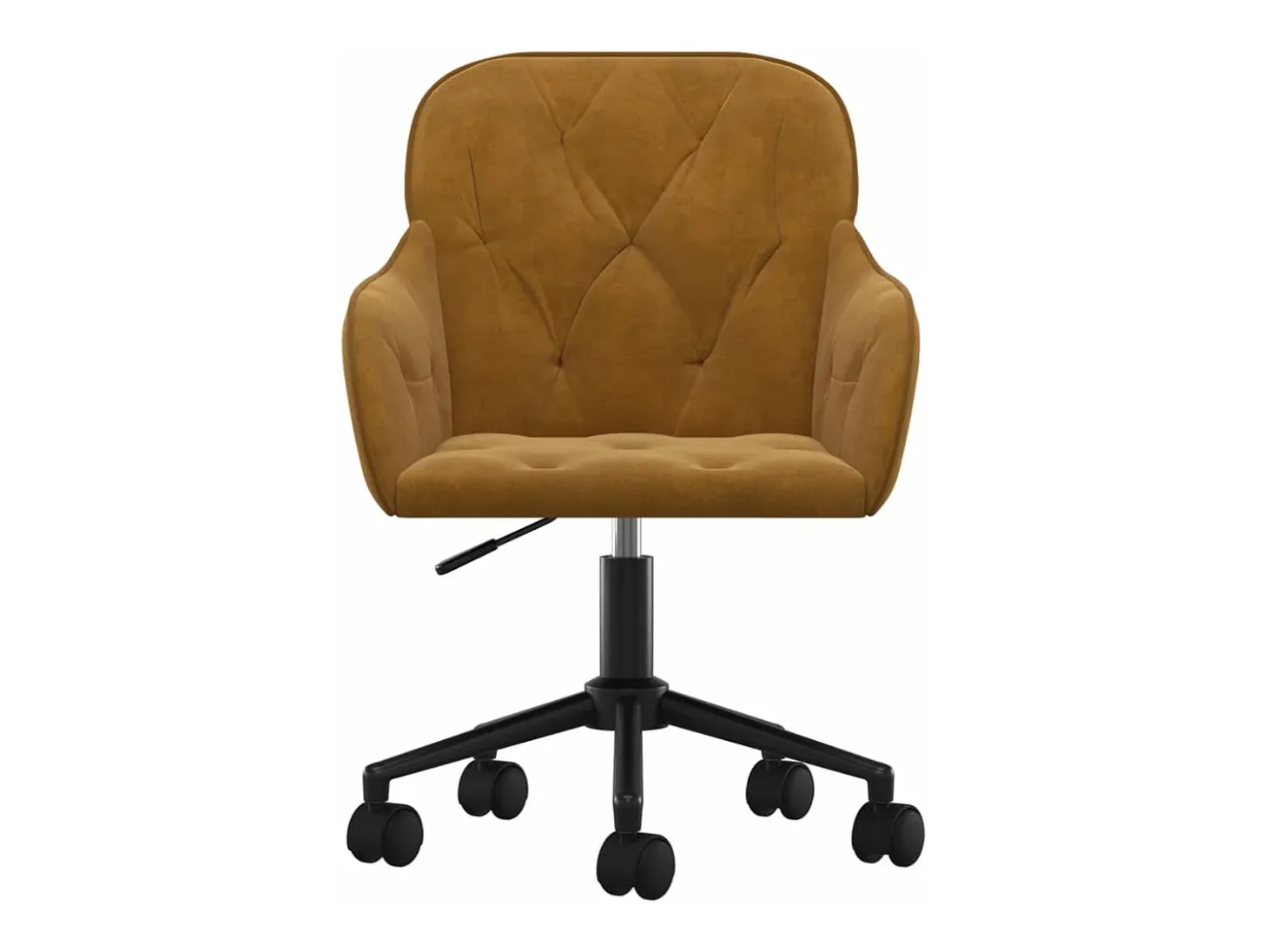 Juego de 2 Sillas de comedor giratorias terciopelo marrón ES593192
