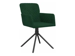 Juego de 2 Sillas de comedor giratorias terciopelo verde oscuro ES618738