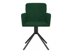 Juego de 2 Sillas de comedor giratorias terciopelo verde oscuro ES618738