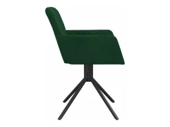 Juego de 2 Sillas de comedor giratorias terciopelo verde oscuro ES618738