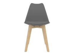 Juego de 2 Sillas de comedor plástico gris ES975902