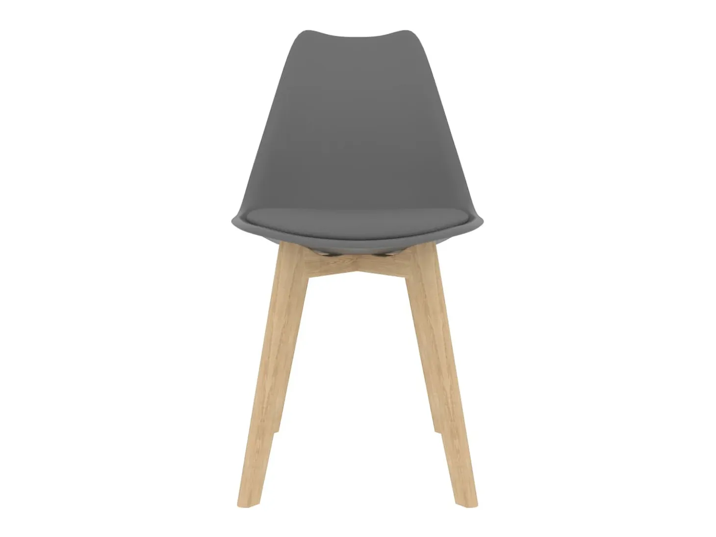 Juego de 2 Sillas de comedor plástico gris ES975902