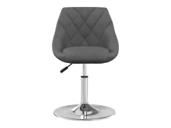 Juego de 2 sillas de comedor giratorias de terciopelo gris oscuro