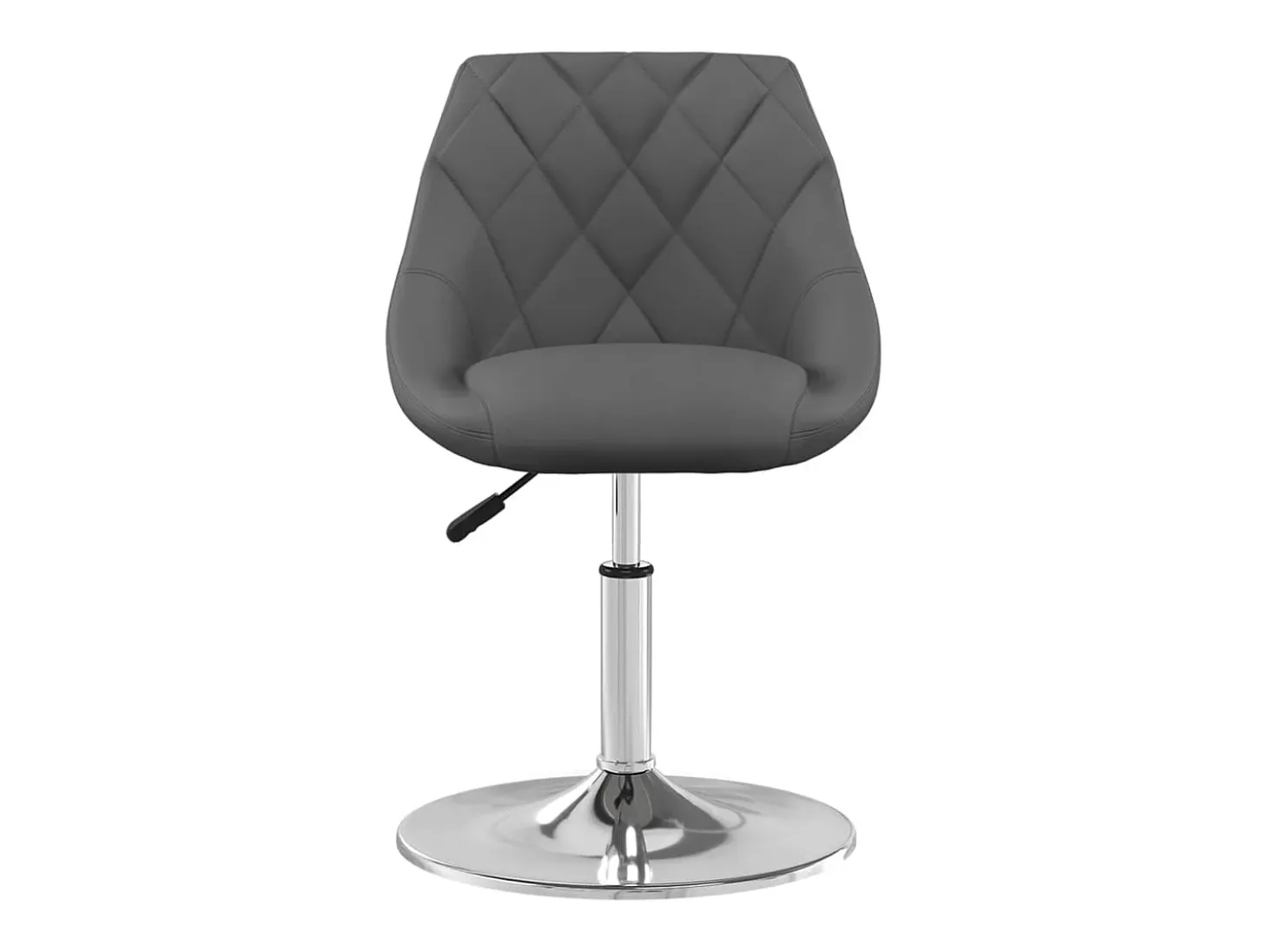 Juego de 2 sillas de comedor giratorias de terciopelo gris oscuro