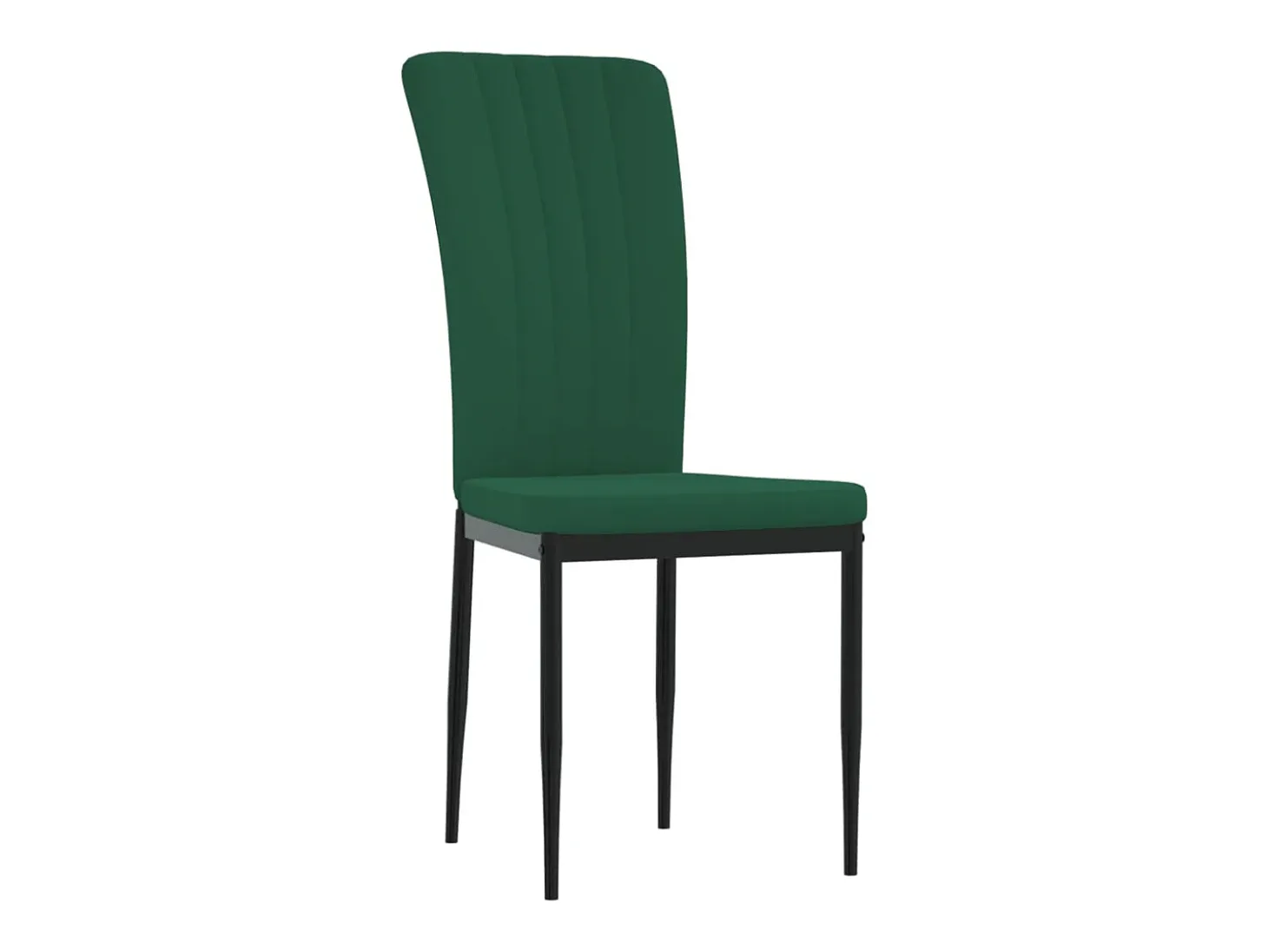 Juego de 4 Sillas de comedor terciopelo verde oscuro ES384965