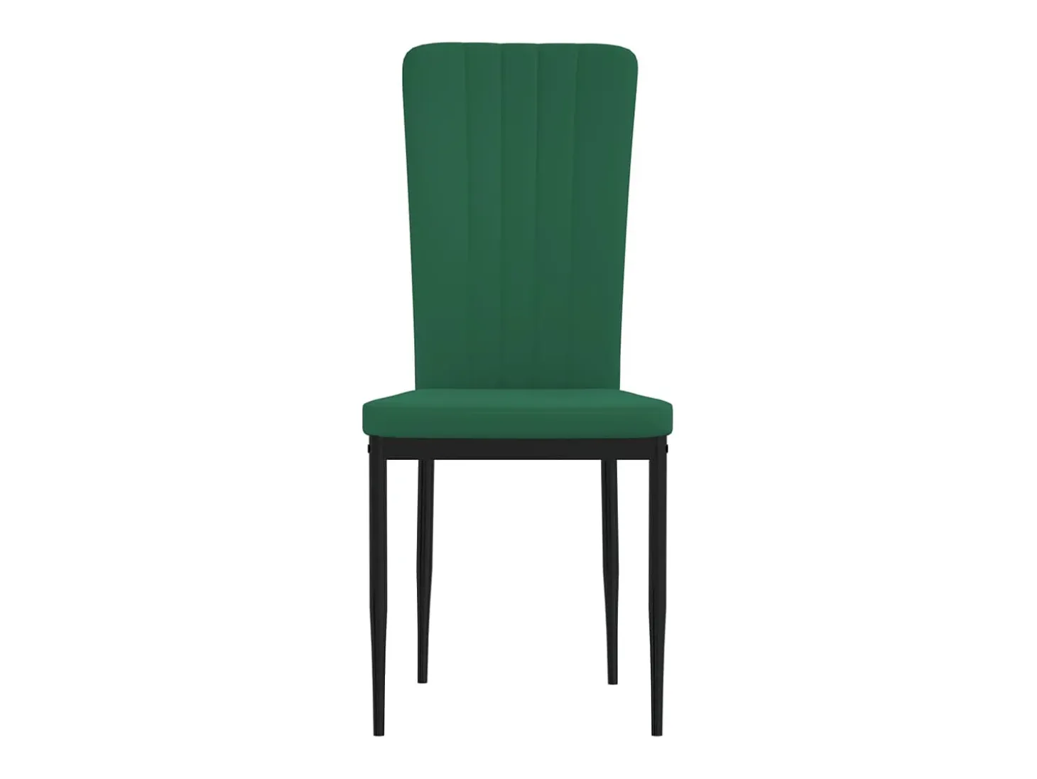 Juego de 4 Sillas de comedor terciopelo verde oscuro ES384965