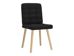 Juego de 2 sillas de comedor de tela negra