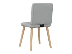 Juego de 6 sillas de comedor de tela gris claro