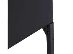 Juego de 4 sillas de comedor, sillas de cocina tapizadas con patas de acero, color negro