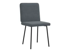 Juego de 2 sillas de comedor de terciopelo gris oscuro
