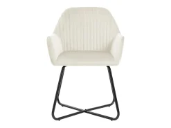 Juego de 2 Sillas de comedor terciopelo crema ES381656