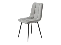 Juego de 4 sillas de comedor modernas gris claro en tejido "Milly" con asiento acolchado cm 45x53 88h