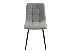 Juego de 4 sillas de comedor modernas gris claro en tejido "Milly" con asiento acolchado cm 45x53 88h