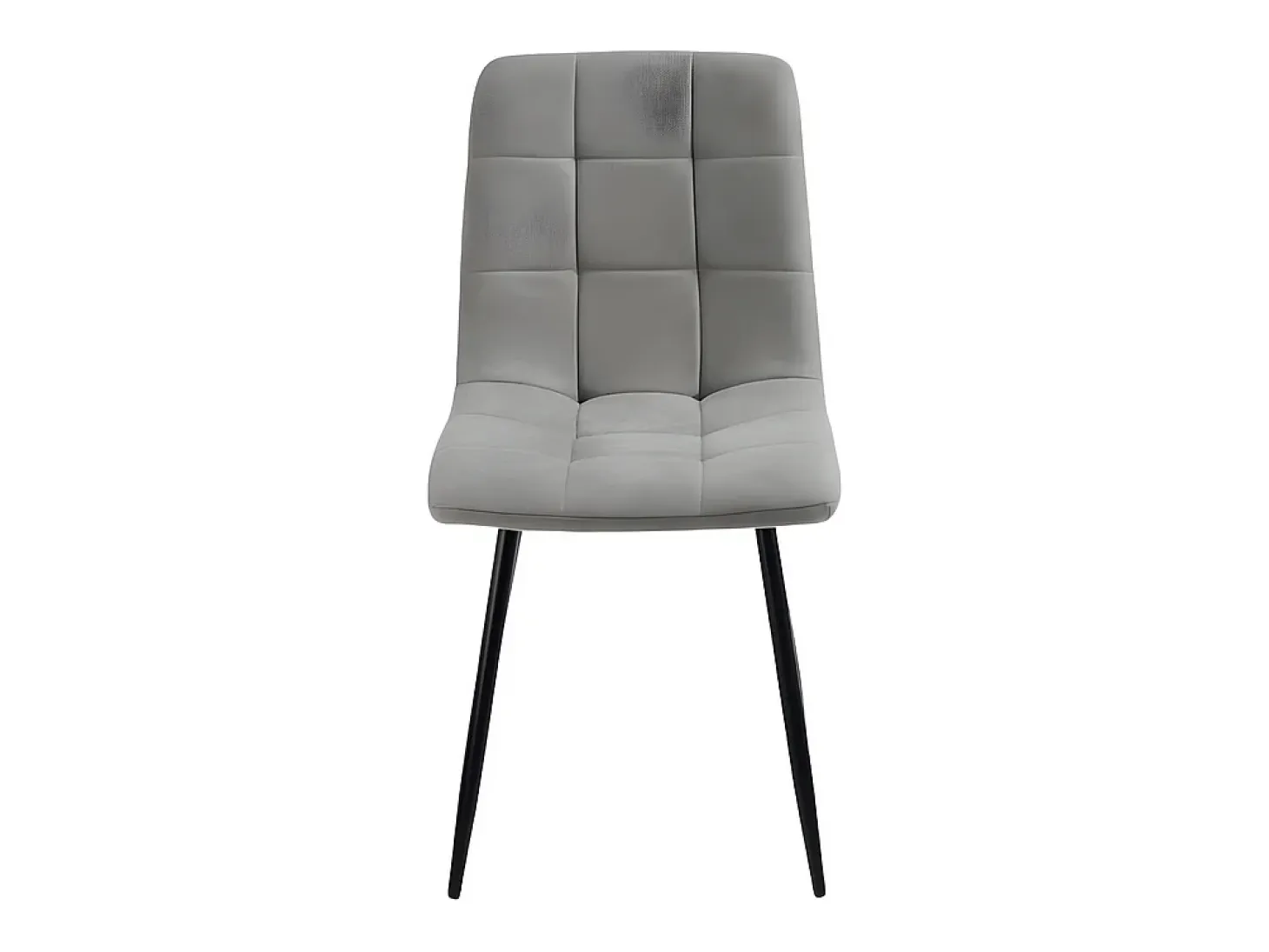Juego de 4 sillas de comedor modernas gris claro en tejido "Milly" con asiento acolchado cm 45x53 88h