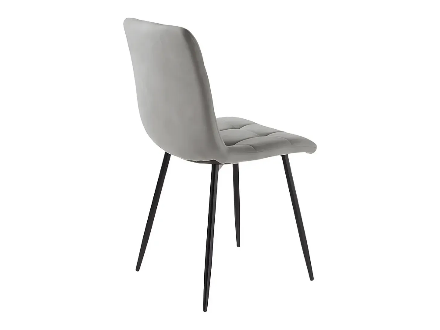Juego de 4 sillas de comedor modernas gris claro en tejido "Milly" con asiento acolchado cm 45x53 88h