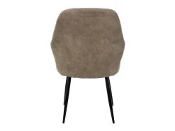 Juego de 4 sillas de comedor sillas de salón de diseño silla de comedor micro piel gris oliva