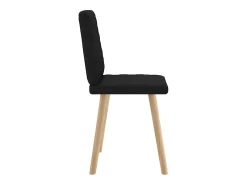 Juego de 2 sillas de comedor de tela negra