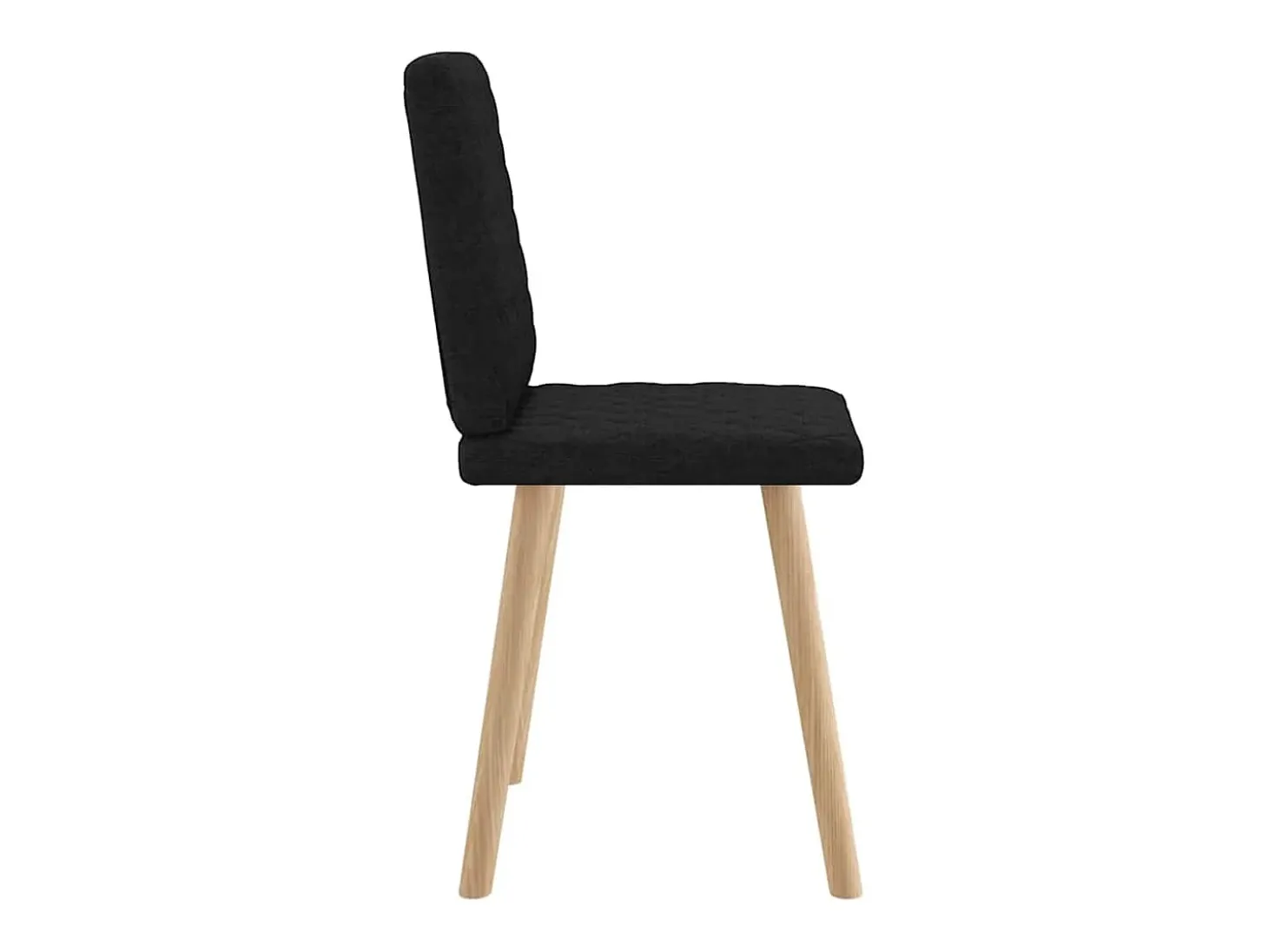 Juego de 2 sillas de comedor de tela negra