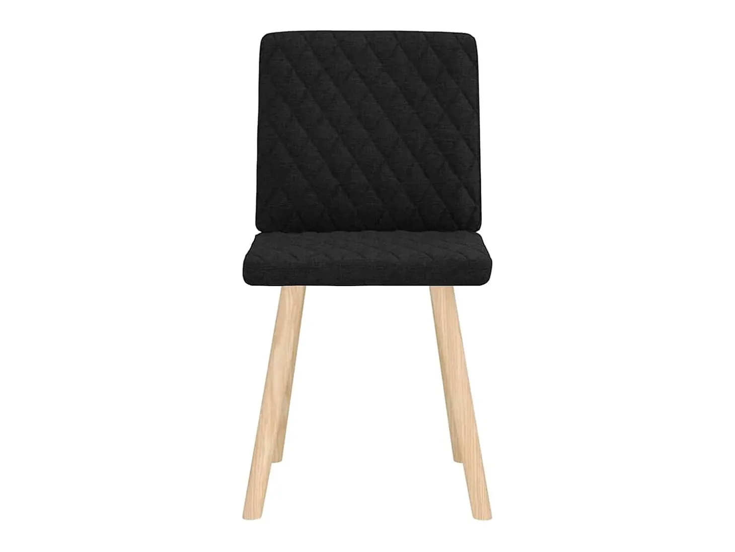 Juego de 2 sillas de comedor de tela negra